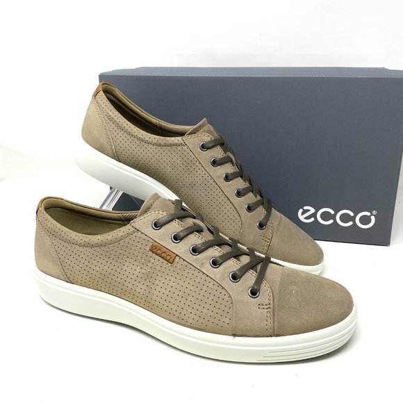 ECCO Men's Size 470034 02114 SOFT 7 NAVAJO BROWN Leather Sneakers Comfort Shoes - Picture 5 of 9
